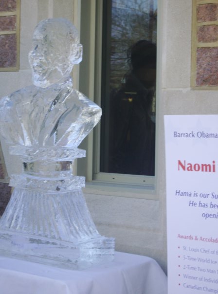 Obama Ice Sculpture
